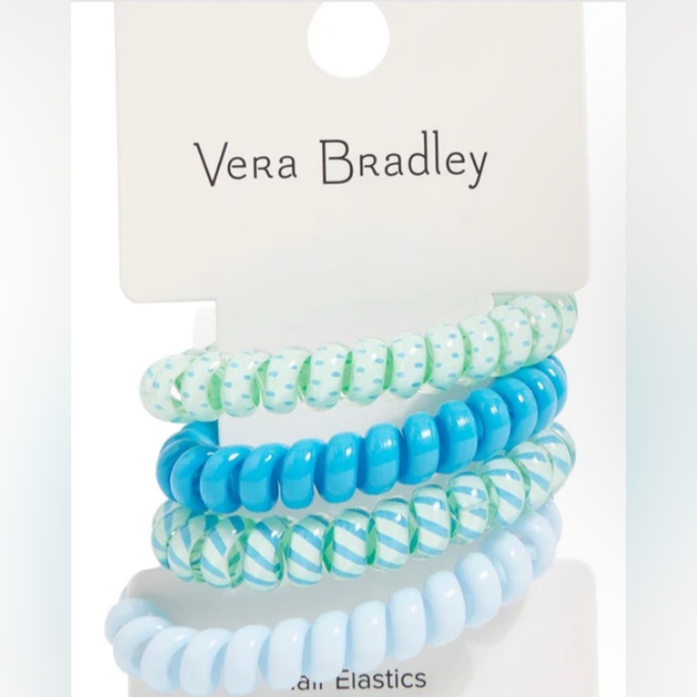 Vera Bradley Blue and Green Hair Elastics